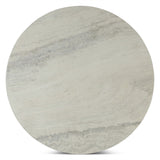Vista 36" Coffee Table with White Travertine and Light Base from Home Trends & Design - Luna Furniture