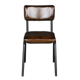 Wellington Bill 17" Dining Chair in Chocolate Leather, Set of 2 from Home Trends & Design - Luna Furniture
