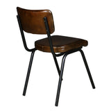 Wellington Bill 17" Dining Chair in Chocolate Leather, Set of 2 from Home Trends & Design - Luna Furniture