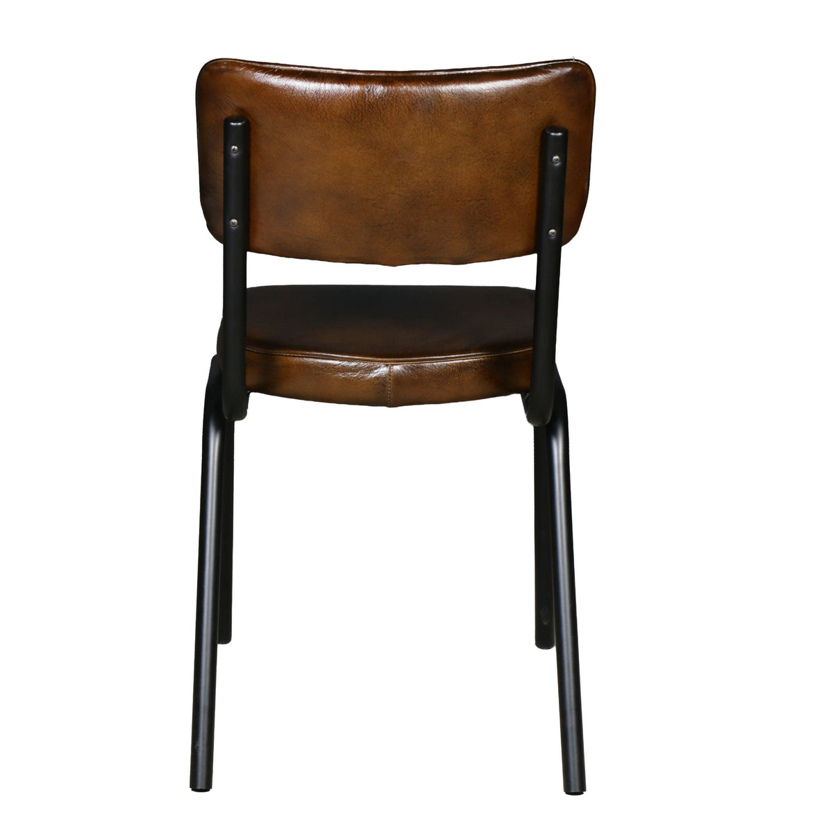 Wellington Bill 17" Dining Chair in Chocolate Leather, Set of 2 from Home Trends & Design - Luna Furniture