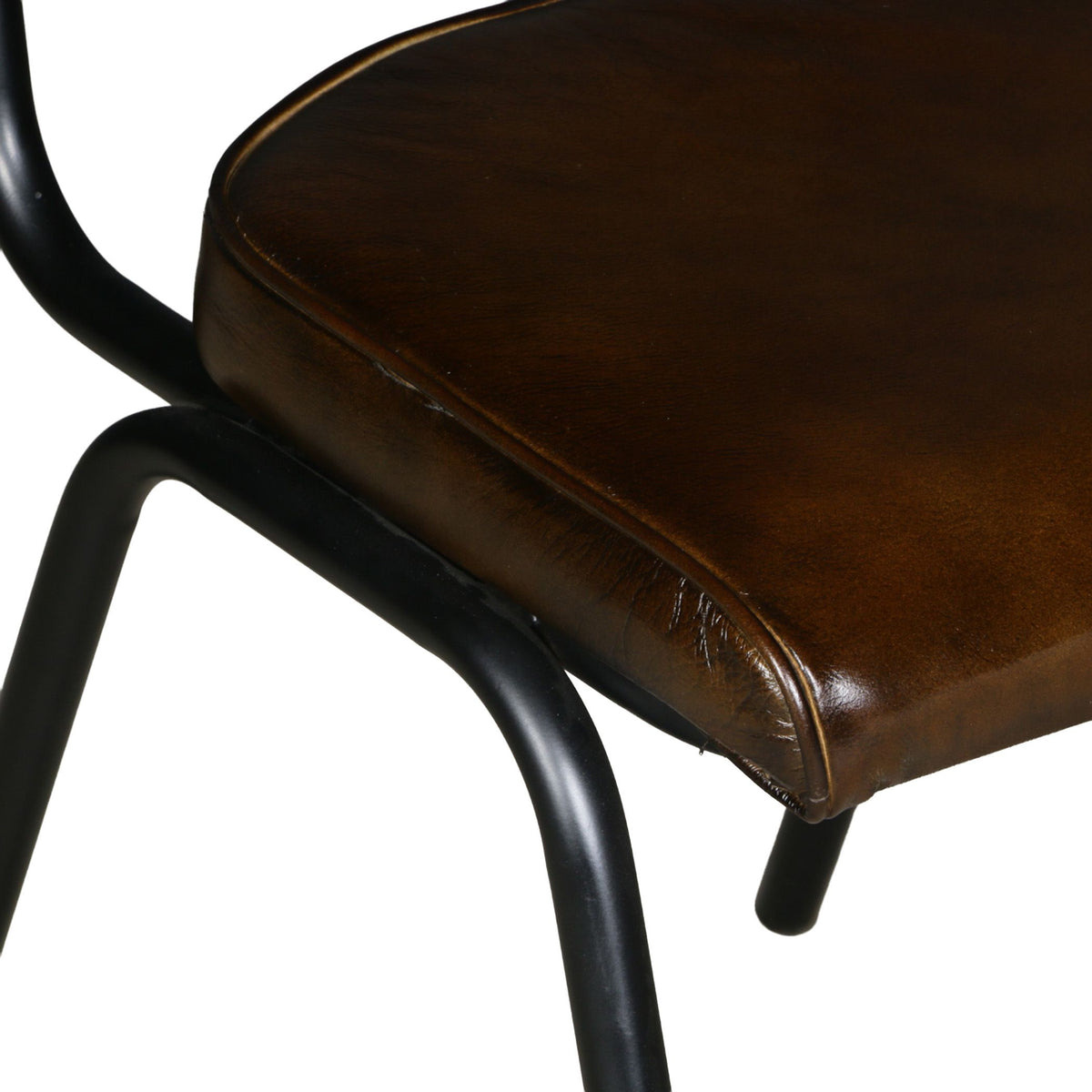 Wellington Bill 17" Dining Chair in Chocolate Leather, Set of 2 from Home Trends & Design - Luna Furniture