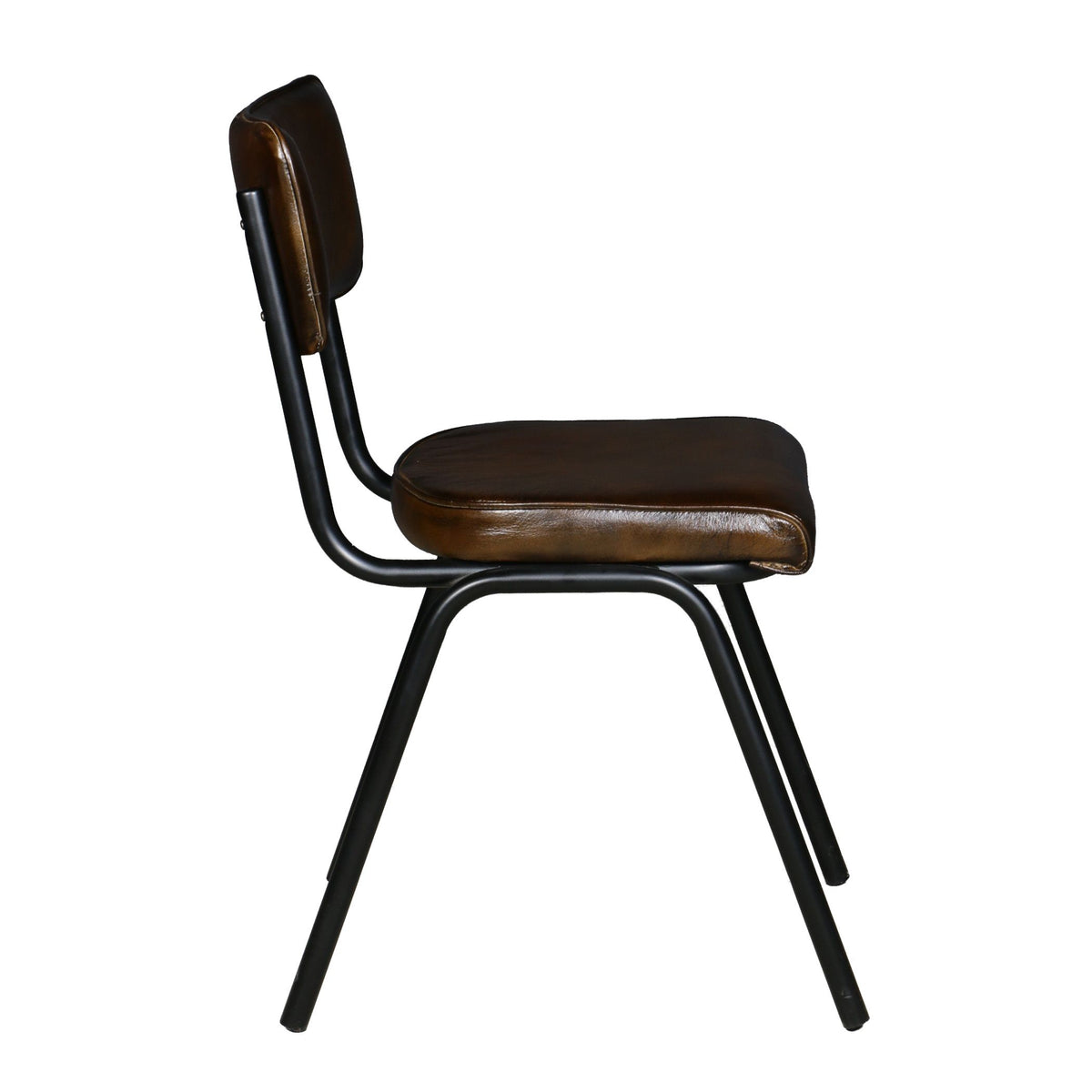 Wellington Bill 17" Dining Chair in Chocolate Leather, Set of 2 from Home Trends & Design - Luna Furniture