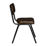 Wellington Bill 17" Dining Chair in Chocolate Leather, Set of 2 from Home Trends & Design - Luna Furniture