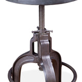 Wellington 13" Adjustable Stool in Black Top Grain Leather from Home Trends & Design - Luna Furniture