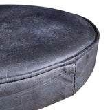 Wellington 13" Adjustable Stool in Black Top Grain Leather from Home Trends & Design - Luna Furniture