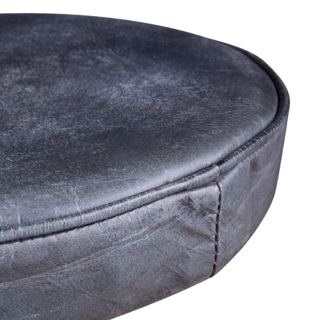Wellington 13" Adjustable Stool in Black Top Grain Leather from Home Trends & Design - Luna Furniture