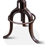 Wellington 13" Adjustable Stool in Brown Top Grain Leather from Home Trends & Design - Luna Furniture