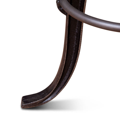 Wellington 13" Adjustable Stool in Brown Top Grain Leather from Home Trends & Design - Luna Furniture