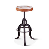 Wellington 13" Adjustable Stool in Brown Hair on Hide from Home Trends & Design - Luna Furniture