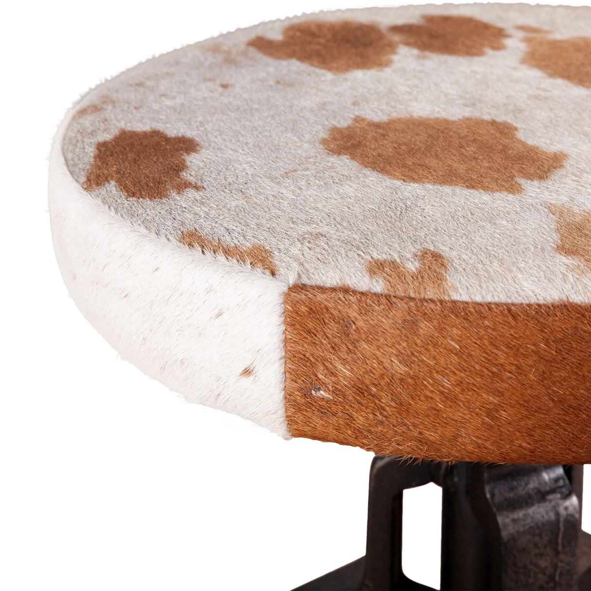 Wellington 13" Adjustable Stool in Brown Hair on Hide from Home Trends & Design - Luna Furniture