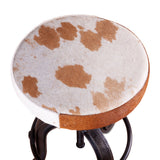 Wellington 13" Adjustable Stool in Brown Hair on Hide from Home Trends & Design - Luna Furniture