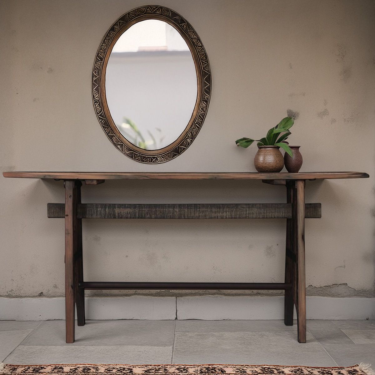 Whitley 62" Console Table in Reclaimed Teak from Home Trends & Design - Luna Furniture