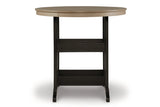 Fairen Trail Black/Driftwood Outdoor Counter Height Dining Table with 2 Barstools from Ashley Furniture - Luna Furniture