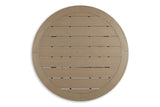 Fairen Trail Black/Driftwood Outdoor Counter Height Dining Table with 2 Barstools from Ashley Furniture - Luna Furniture