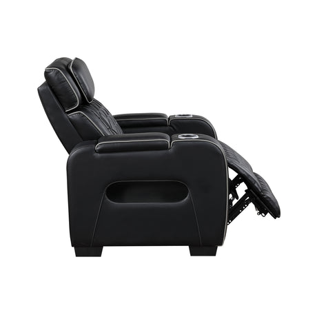 Fairway Black Power Double Reclining Living Room Set from Homelegance - Luna Furniture