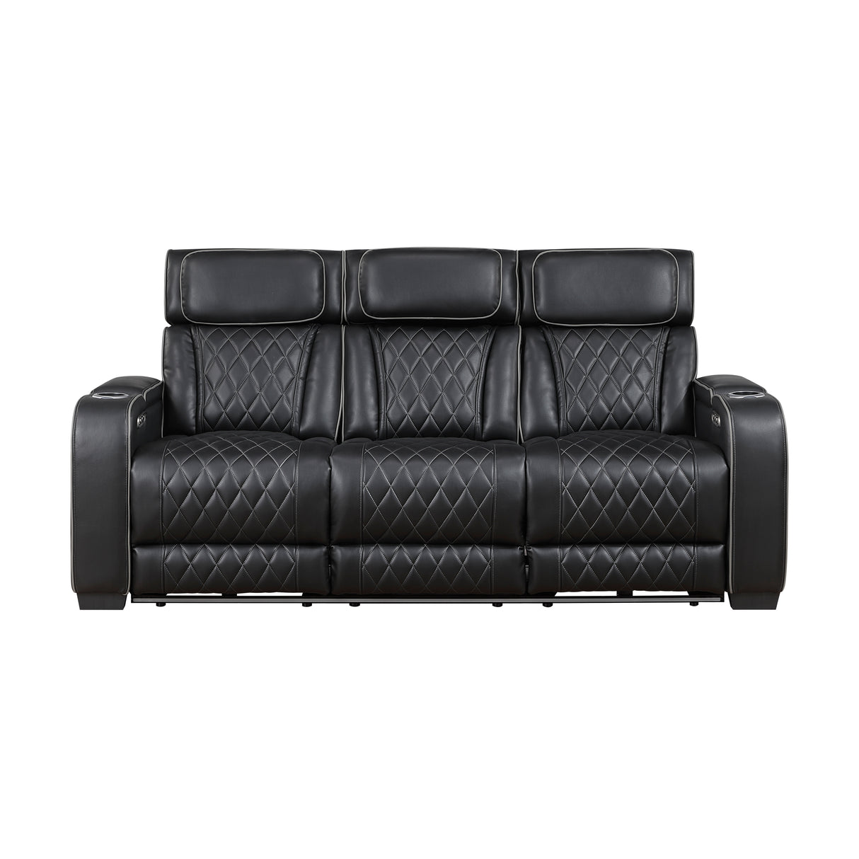 9516BLK*2PWH 2pc Set: Sofa, Love (Power) from Homelegance - Luna Furniture