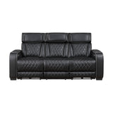 9516BLK*2PWH 2pc Set: Sofa, Love (Power) from Homelegance - Luna Furniture
