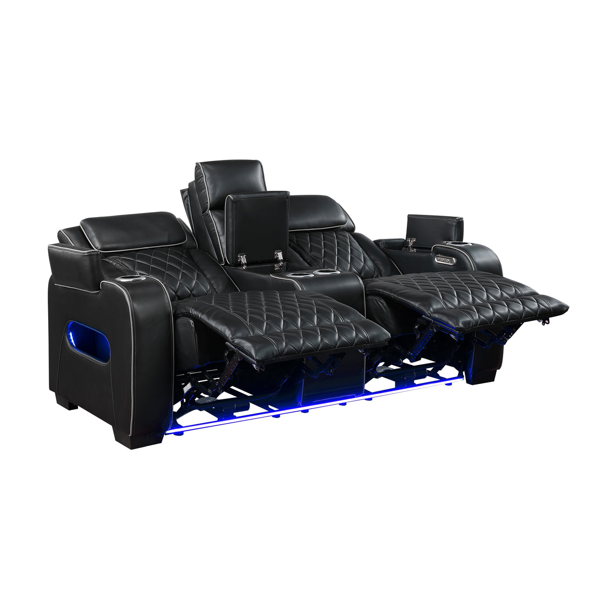 9516BLK*2PWH 2pc Set: Sofa, Love (Power) from Homelegance - Luna Furniture