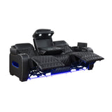 Fairway Black Power Double Reclining Sofa from Homelegance - Luna Furniture