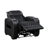 Fairway Black Power Reclining Chair from Homelegance - Luna Furniture