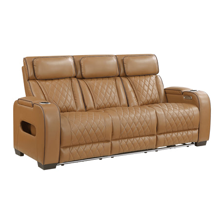 Fairway Brown Power Double Reclining Sofa from Homelegance - Luna Furniture