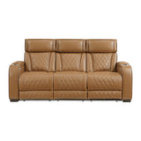 Fairway Brown Power Double Reclining Living Room Set from Homelegance - Luna Furniture