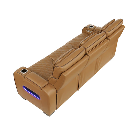 Fairway Brown Power Double Reclining Living Room Set from Homelegance - Luna Furniture