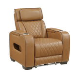 Fairway Brown Power Double Reclining Living Room Set from Homelegance - Luna Furniture