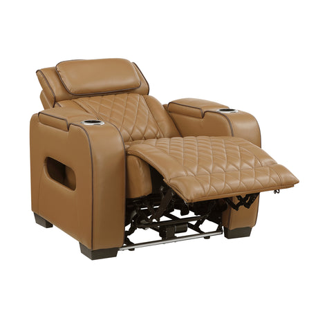 Fairway Brown Power Double Reclining Living Room Set from Homelegance - Luna Furniture