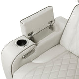 Fairway Taupe 3-Piece LED Power Reclining Sectional with Consoles and Wireless speakers from Homelegance - Luna Furniture