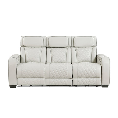 Fairway Taupe Power Double Reclining Sofa from Homelegance - Luna Furniture