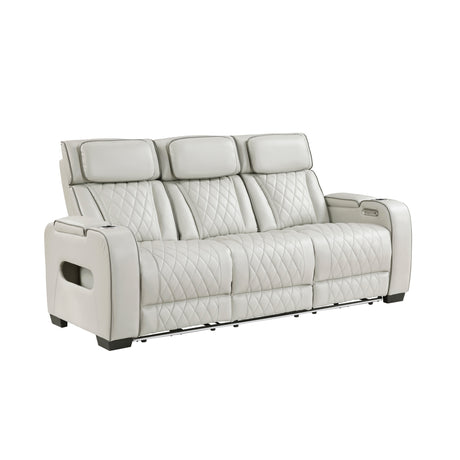 Fairway Taupe Power Double Reclining Sofa from Homelegance - Luna Furniture