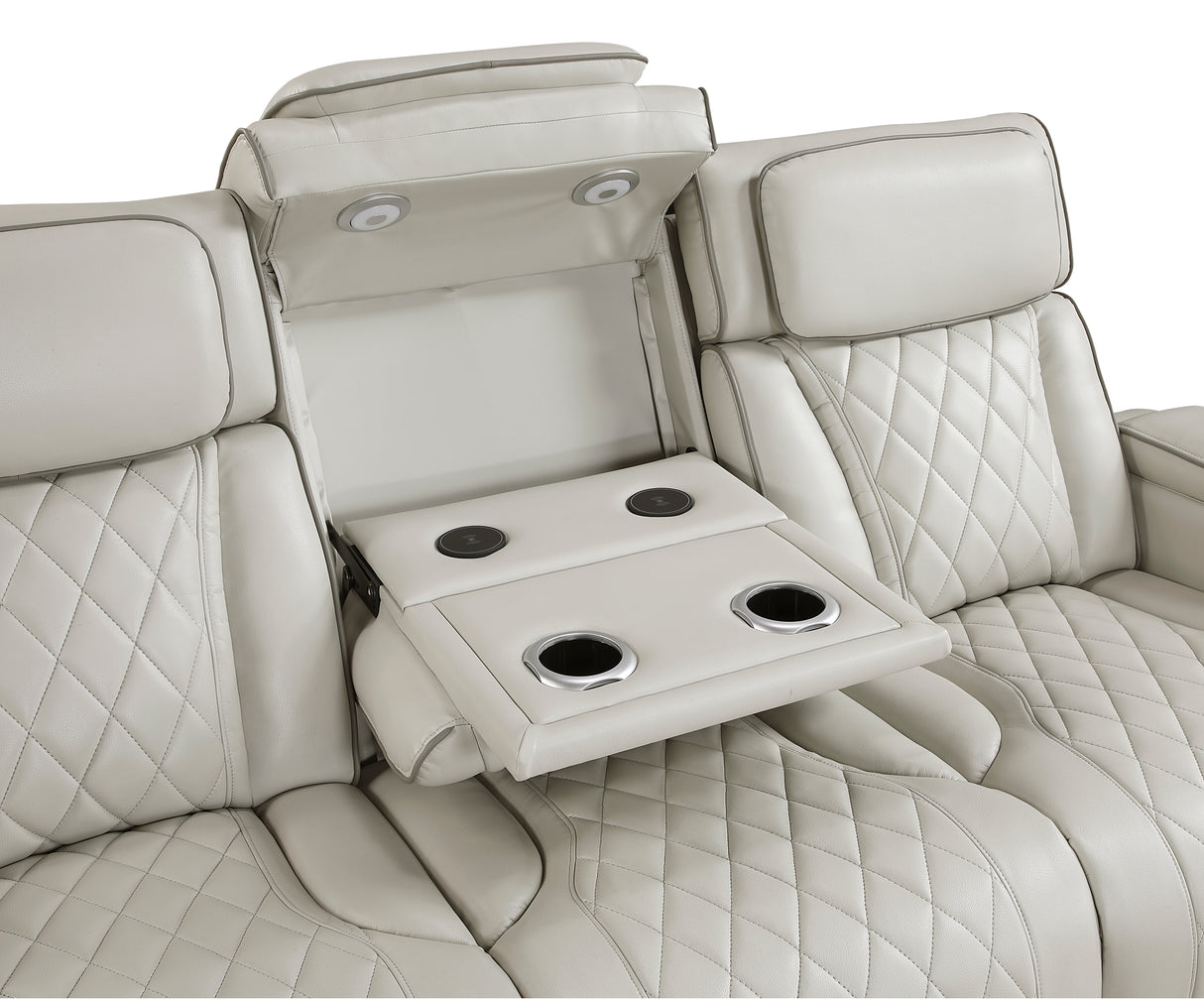 Fairway Taupe Power Double Reclining Sofa from Homelegance - Luna Furniture