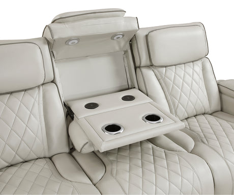 Fairway Taupe Power Double Reclining Sofa from Homelegance - Luna Furniture