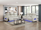 Fairway Taupe Power Double Reclining Sofa from Homelegance - Luna Furniture