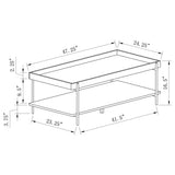 Fallon Natural 2-Piece Rectangular Coffee and End Table Set from Coaster - Luna Furniture