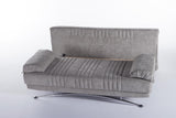Fantasy Valencia Grey Plain Fabric 3-Seat Sleeper Sofa from Bellona - Luna Furniture