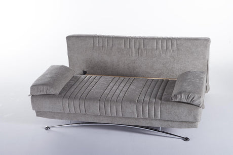 Fantasy Valencia Grey Plain Fabric 3-Seat Sleeper Sofa from Bellona - Luna Furniture