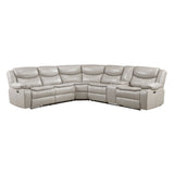 Fargo Taupe 3-Piece Power Reclining Sectional with Right Console from Homelegance - Luna Furniture