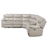 Fargo Taupe 3-Piece Power Reclining Sectional with Right Console from Homelegance - Luna Furniture