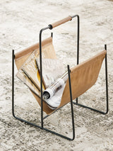 Faronworth Brown/Black Magazine Rack from Ashley - Luna Furniture