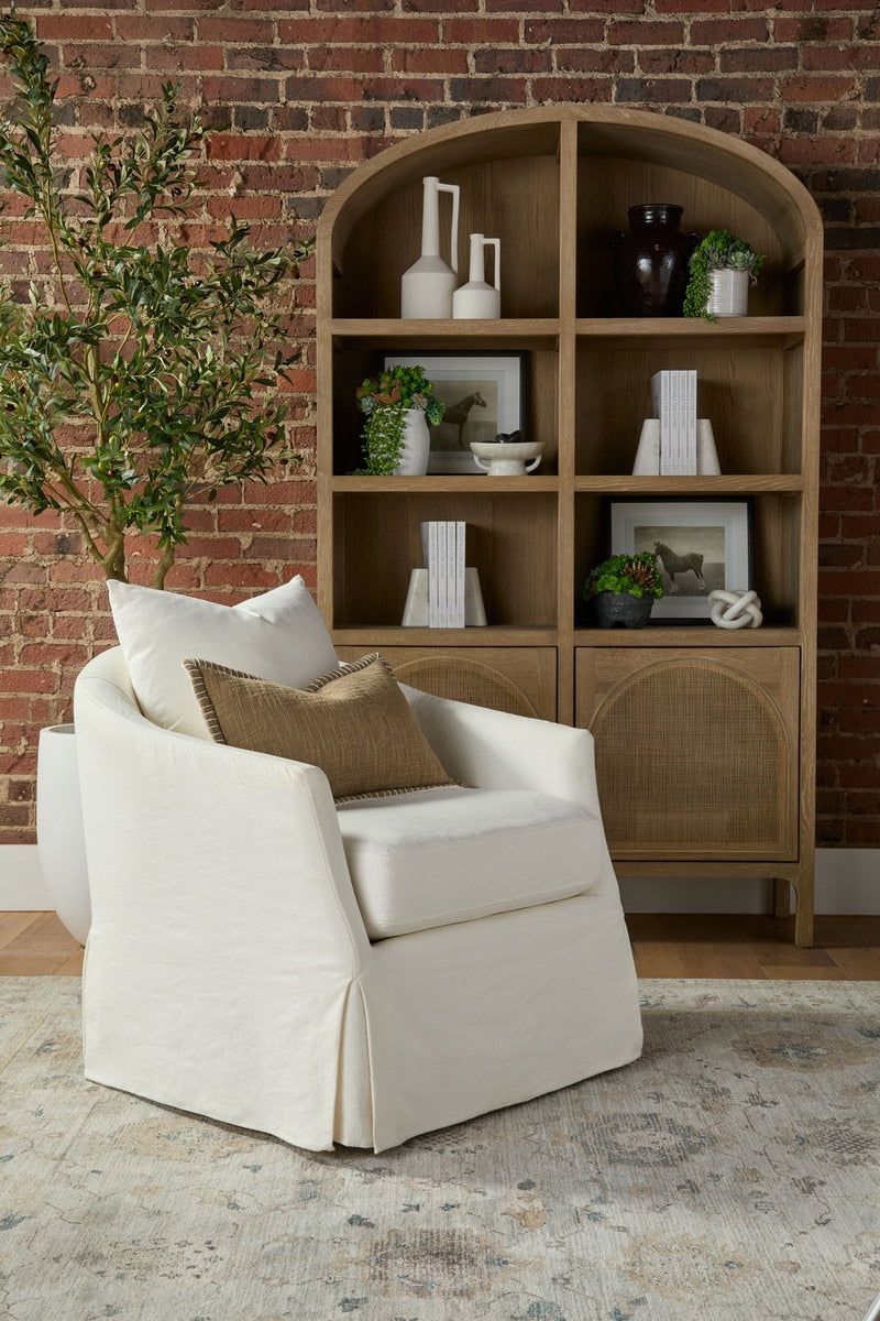 Faye Slipcover Swivel Club Chair from Essentials For Living - Luna Furniture