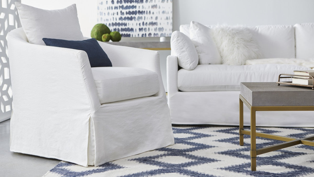 Faye Slipcover Swivel Club Chair from Essentials For Living - Luna Furniture