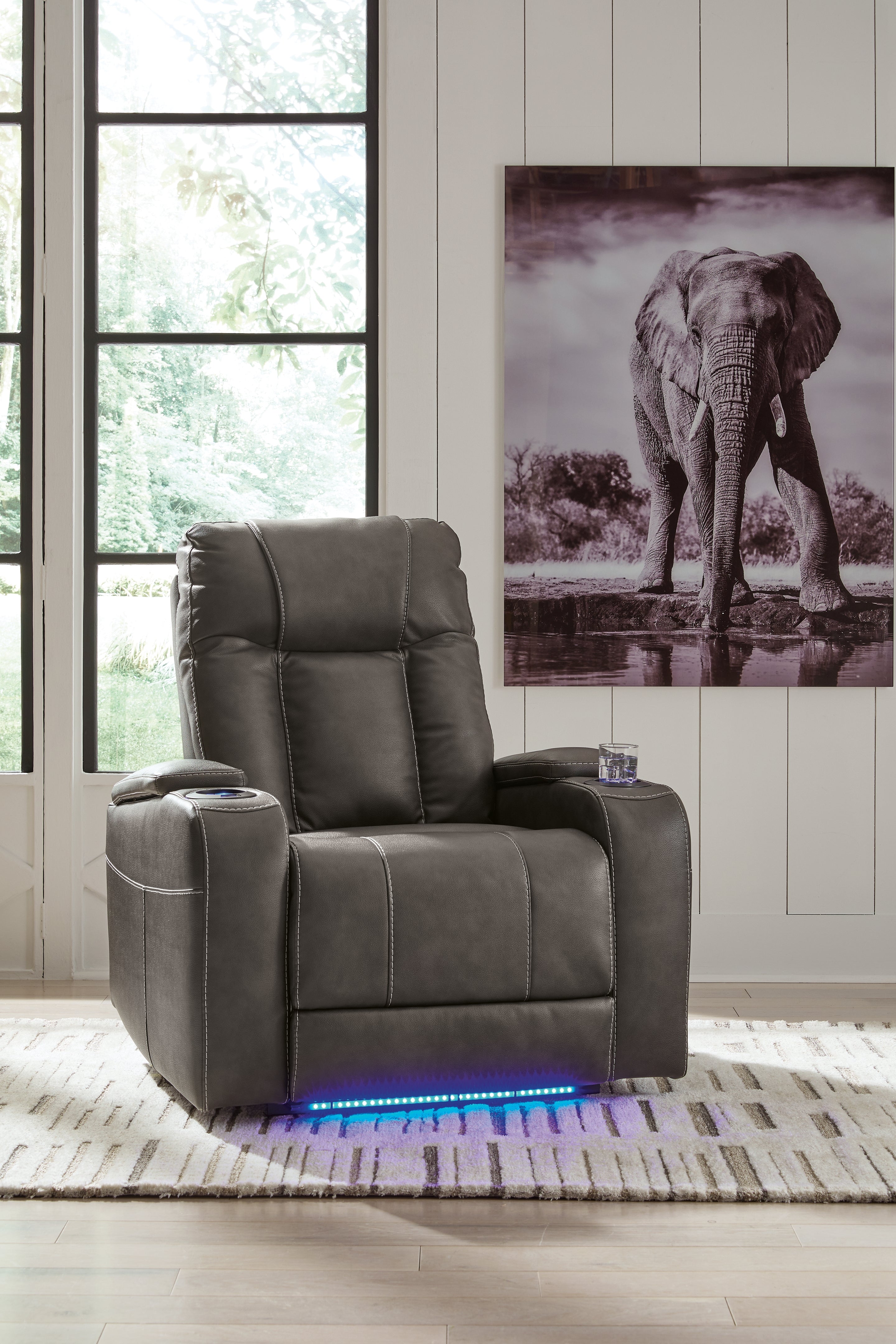Ashley Feazada Shadow Power Recliner - Luna Furniture