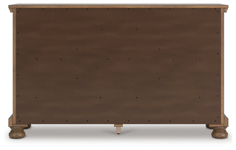 Feddinger California King Panel Bed with Dresser and Nightstand in Medium Brown from Ashley - Luna Furniture