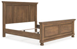 Feddinger King Panel Bed with Dresser in Medium Brown from Ashley - Luna Furniture