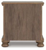 Feddinger King Storage Sleigh Bed with Dresser and Nightstand in Medium Brown from Ashley Furniture - Luna Furniture