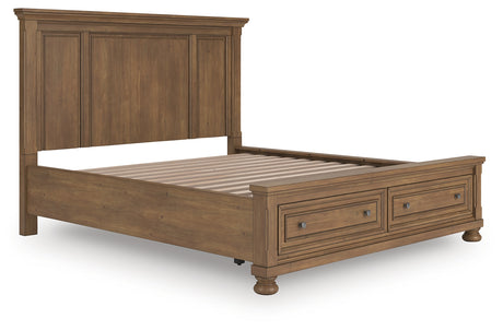 Feddinger Medium Brown California King Panel Storage Bed from Ashley - Luna Furniture