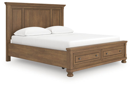 Feddinger Medium Brown California King Panel Storage Bed from Ashley - Luna Furniture