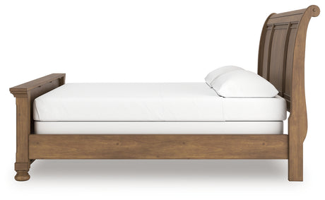 Feddinger Medium Brown California King Sleigh Bed from Ashley - Luna Furniture